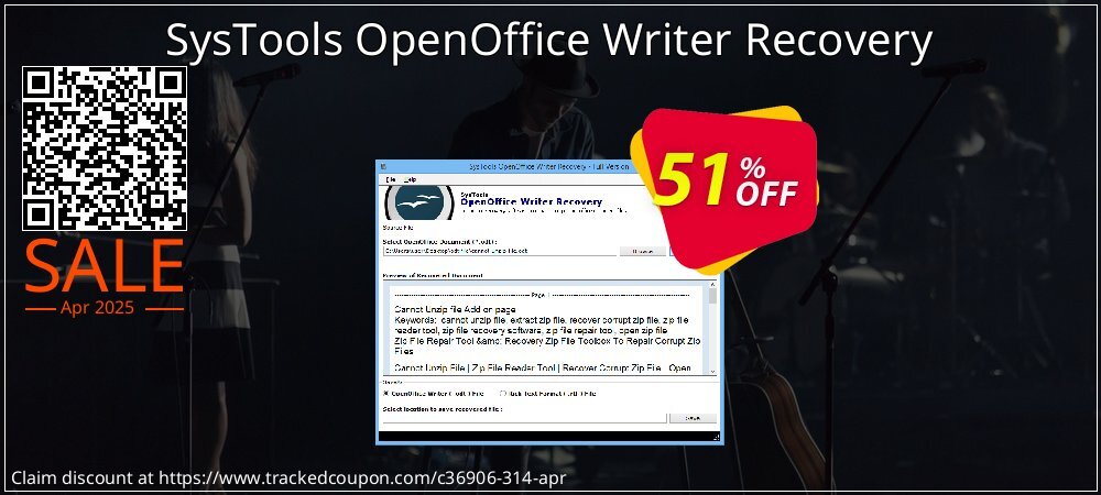 SysTools OpenOffice Writer Recovery coupon on Tell a Lie Day discounts