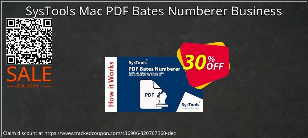 SysTools Mac PDF Bates Numberer Business coupon on World Backup Day offering sales