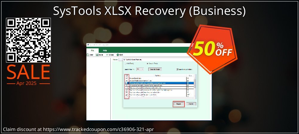 SysTools XLSX Recovery - Business  coupon on Palm Sunday offering discount