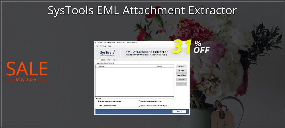 SysTools EML Attachment Extractor coupon on National Memo Day offering discount