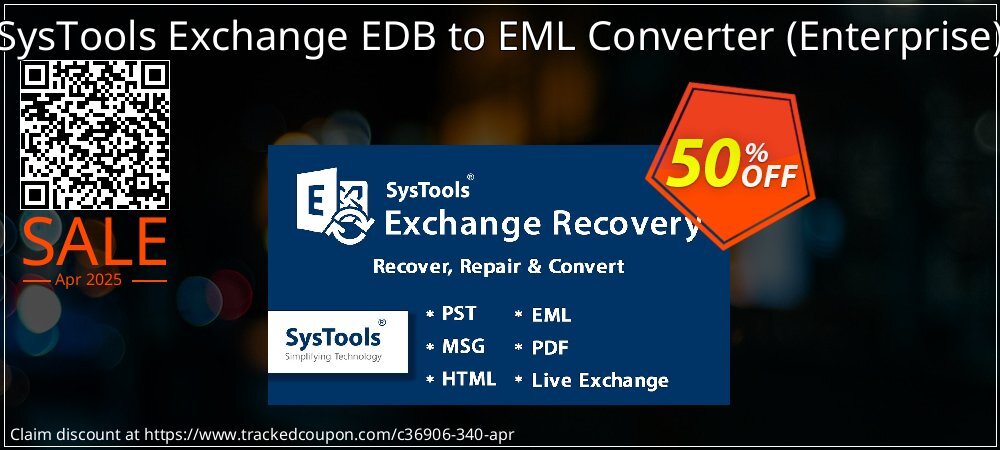 SysTools Exchange EDB to EML Converter - Enterprise  coupon on National Walking Day super sale