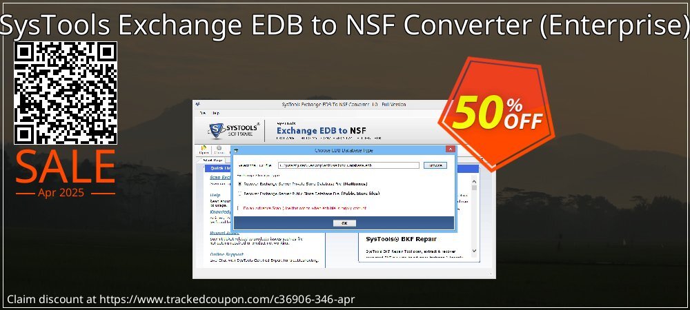 SysTools Exchange EDB to NSF Converter - Enterprise  coupon on Palm Sunday offer