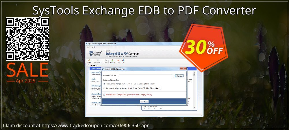 SysTools Exchange EDB to PDF Converter coupon on Mother Day promotions
