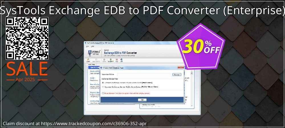 SysTools Exchange EDB to PDF Converter - Enterprise  coupon on Working Day deals
