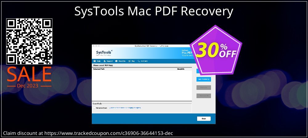 Claim 30% OFF SysTools Mac PDF Recovery Coupon discount October, 2021