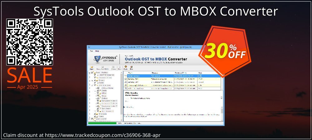 SysTools Outlook OST to MBOX Converter coupon on Virtual Vacation Day super sale