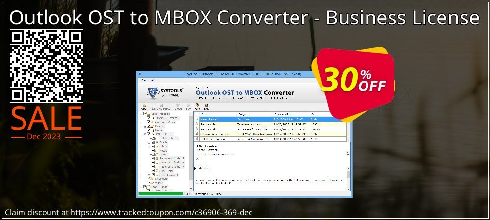 Outlook OST to MBOX Converter - Business License coupon on April Fools' Day discounts