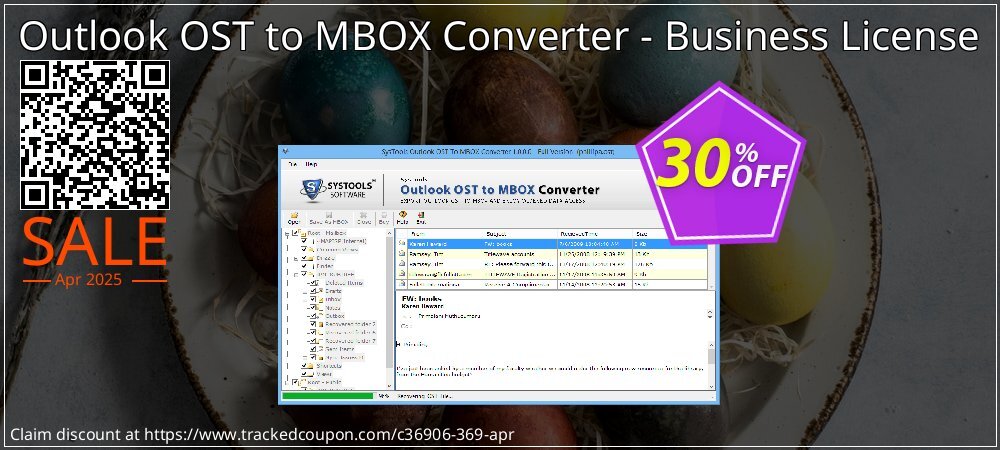 Outlook OST to MBOX Converter - Business License coupon on April Fools' Day discounts