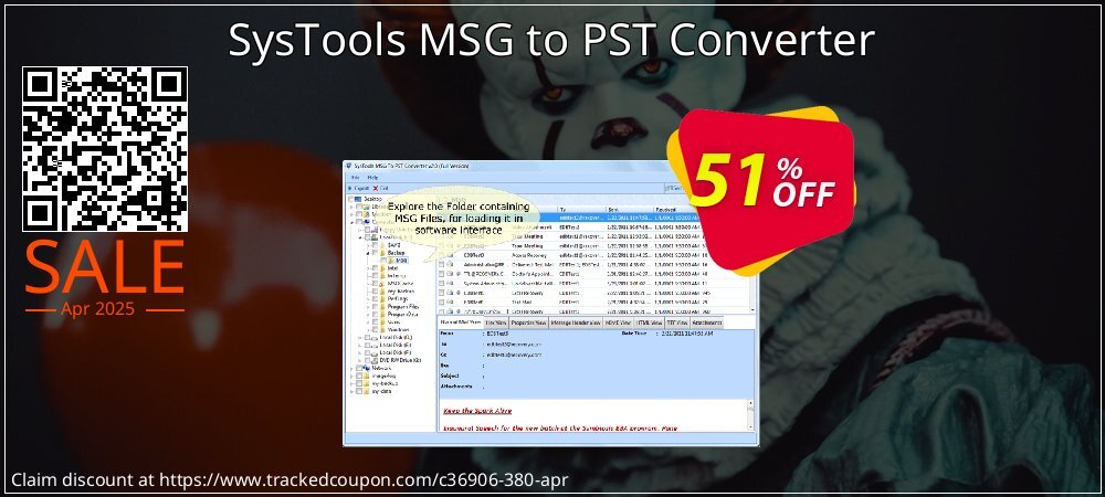 SysTools MSG to PST Converter coupon on National Walking Day deals