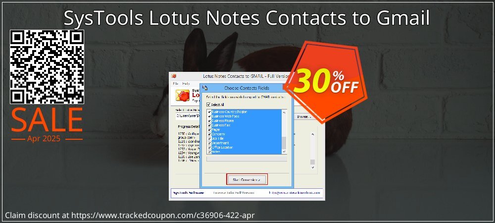SysTools Lotus Notes Contacts to Gmail coupon on Working Day promotions