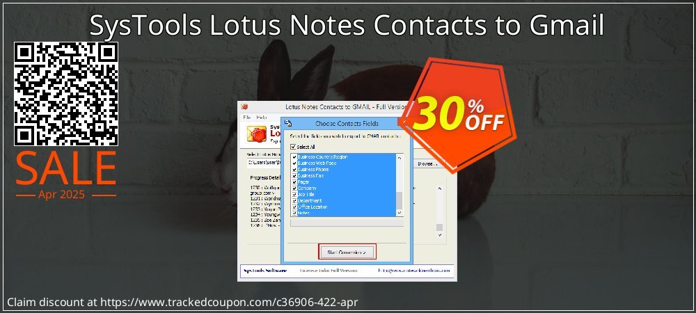 SysTools Lotus Notes Contacts to Gmail coupon on April Fools' Day discounts