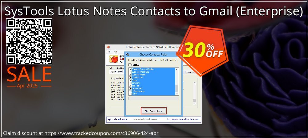 SysTools Lotus Notes Contacts to Gmail - Enterprise  coupon on World Password Day deals