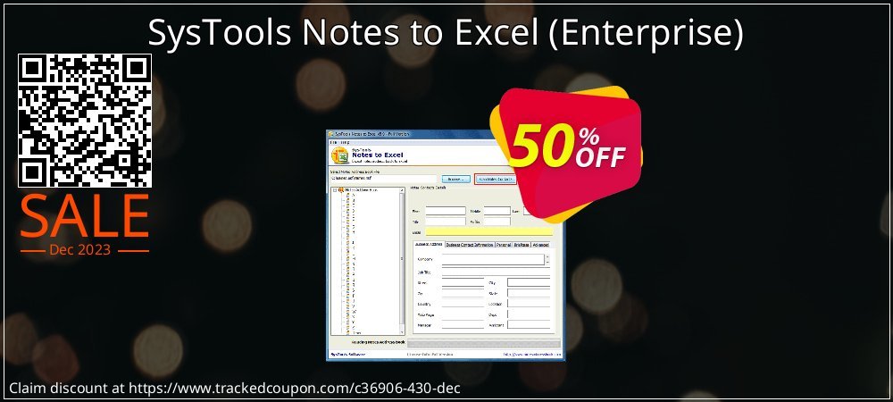 SysTools Notes to Excel - Enterprise  coupon on National Walking Day super sale