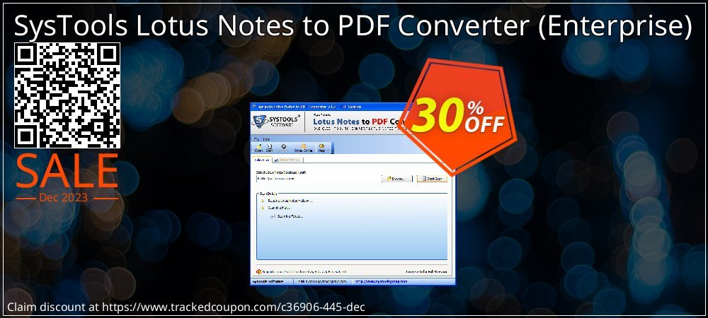SysTools Lotus Notes to PDF Converter - Enterprise  coupon on National Walking Day discount