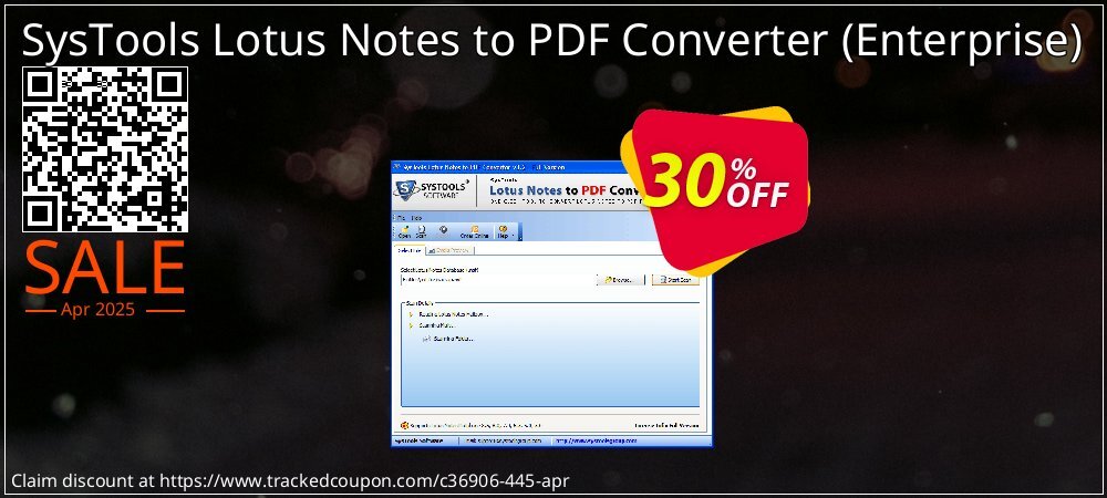 SysTools Lotus Notes to PDF Converter - Enterprise  coupon on National Walking Day discount