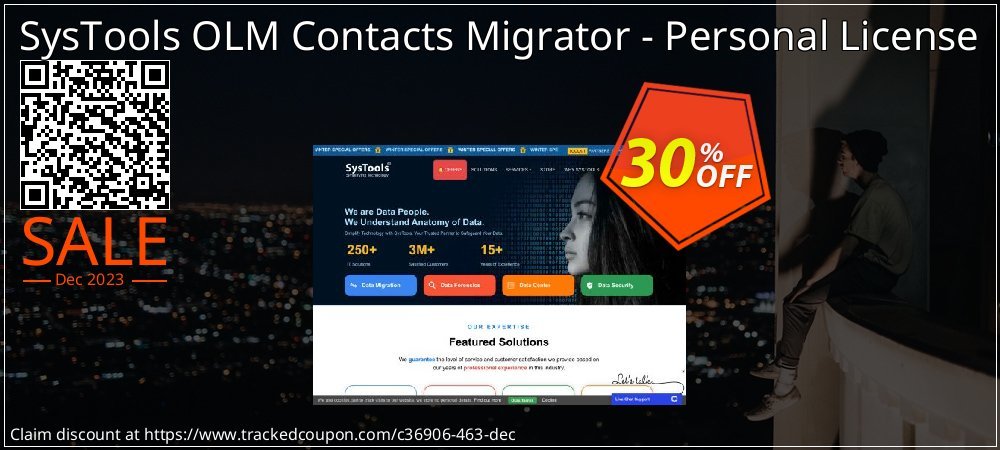 SysTools OLM Contacts Migrator - Personal License coupon on Cyber Monday deals