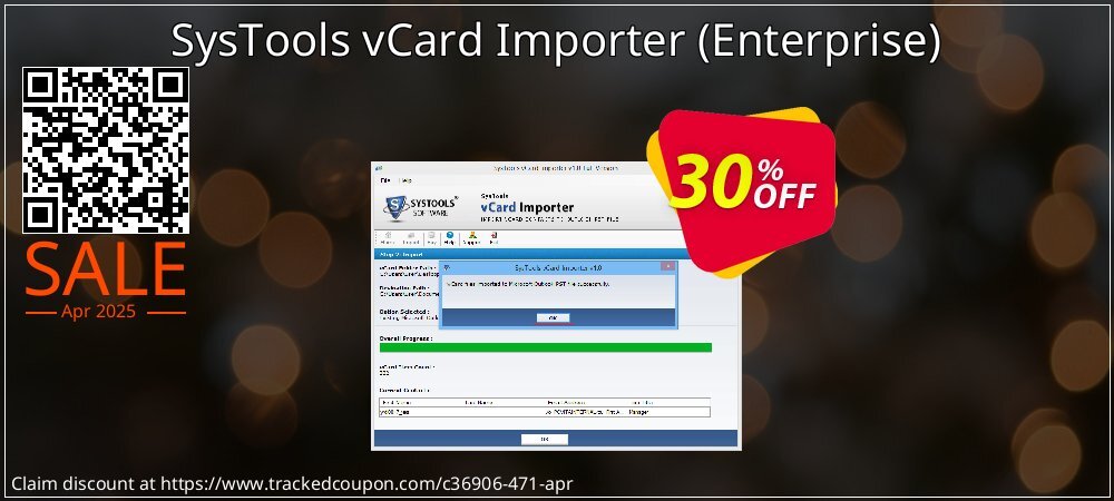 SysTools vCard Importer - Enterprise  coupon on National Loyalty Day discount