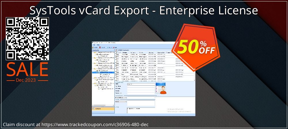 SysTools vCard Export - Enterprise License coupon on World Backup Day deals