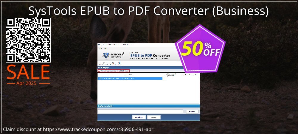 SysTools EPUB to PDF Converter - Business  coupon on World Party Day offering discount