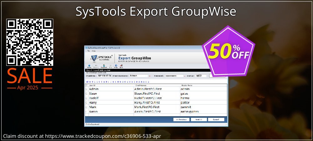 SysTools Export GroupWise coupon on Constitution Memorial Day offer
