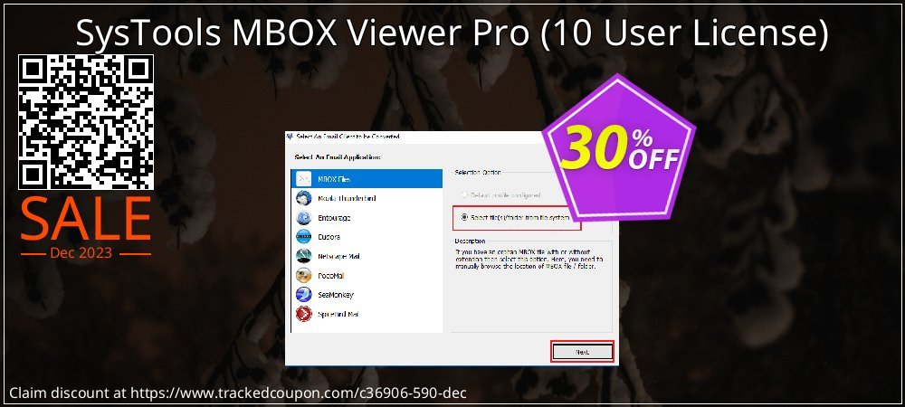 SysTools MBOX Viewer Pro - 10 User License  coupon on National Walking Day offering discount