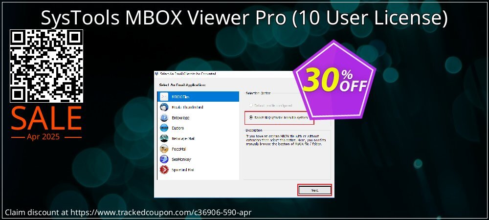 SysTools MBOX Viewer Pro - 10 User License  coupon on National Walking Day offering discount