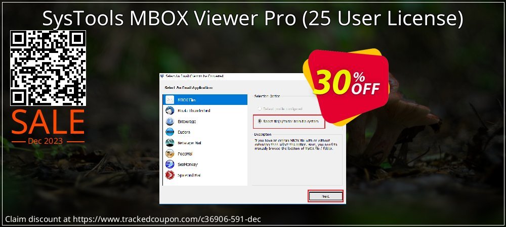 SysTools MBOX Viewer Pro - 25 User License  coupon on World Party Day offering sales