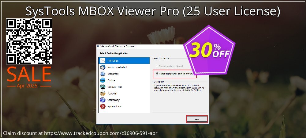 SysTools MBOX Viewer Pro - 25 User License  coupon on Palm Sunday offering discount