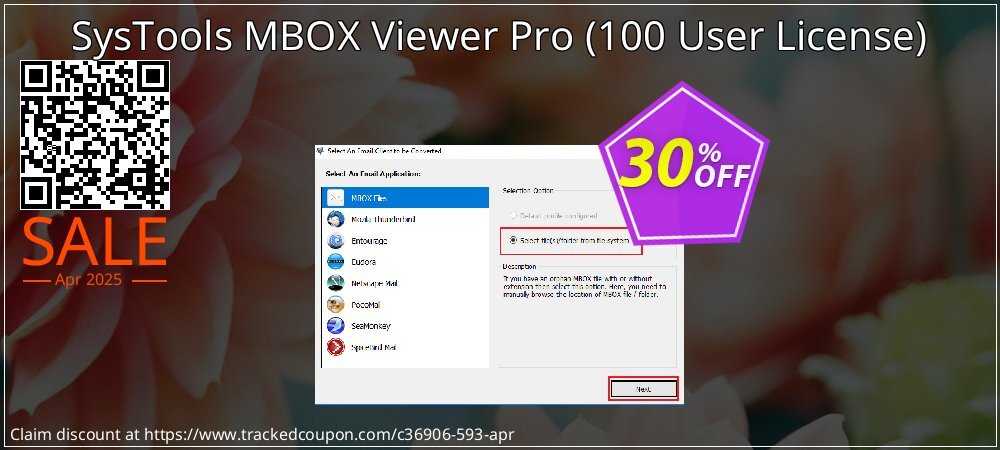 SysTools MBOX Viewer Pro - 100 User License  coupon on Virtual Vacation Day super sale