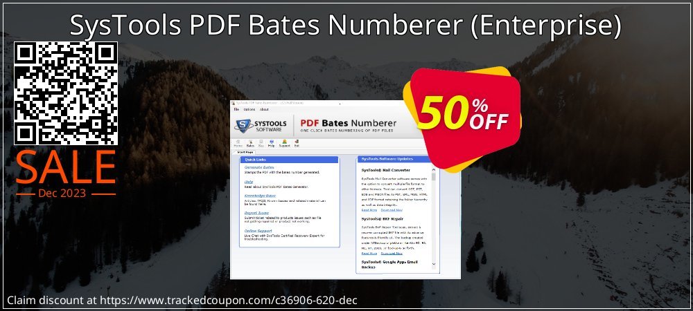 SysTools PDF Bates Numberer - Enterprise  coupon on National Walking Day discounts