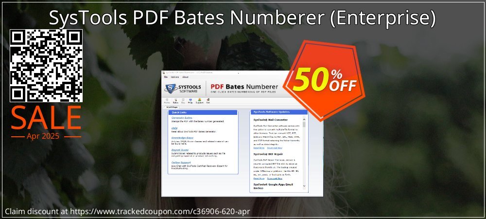 SysTools PDF Bates Numberer - Enterprise  coupon on National Walking Day discounts