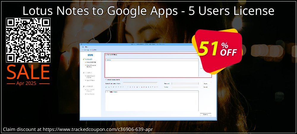 Lotus Notes to Google Apps - 5 Users License coupon on April Fools' Day discounts