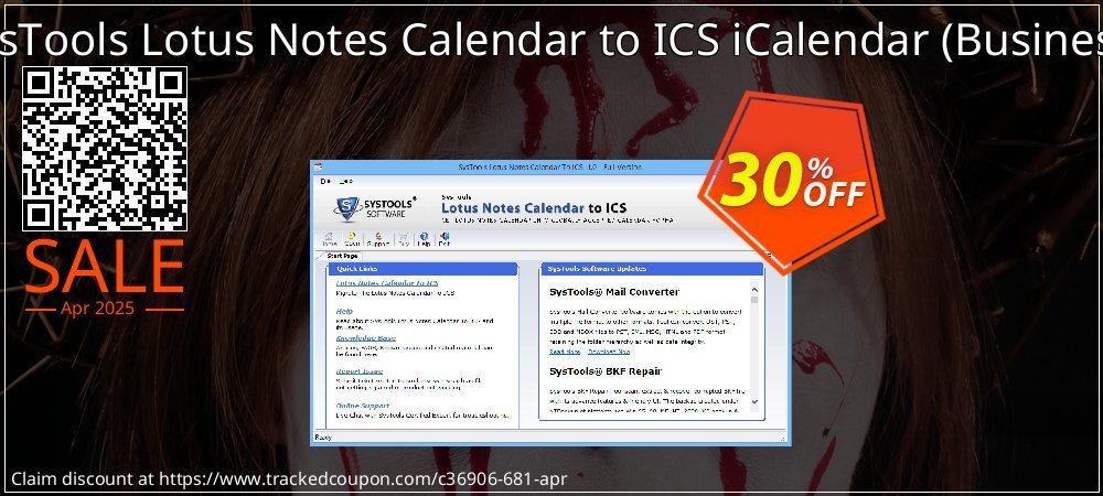 SysTools Lotus Notes Calendar to ICS iCalendar - Business  coupon on World Party Day offering sales