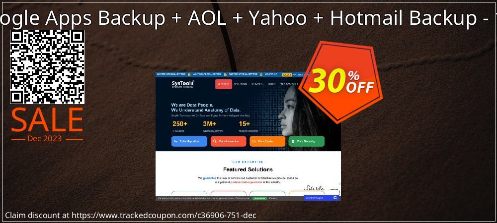 Bundle Offer - Google Apps Backup + AOL + Yahoo + Hotmail Backup - 100 Users License coupon on World Party Day discount