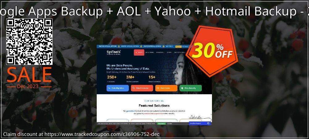 Bundle Offer - Google Apps Backup + AOL + Yahoo + Hotmail Backup - 200 Users License coupon on Working Day offering sales
