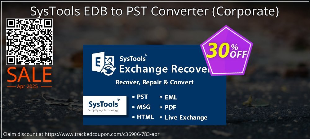 SysTools EDB to PST Converter - Corporate  coupon on Virtual Vacation Day discounts