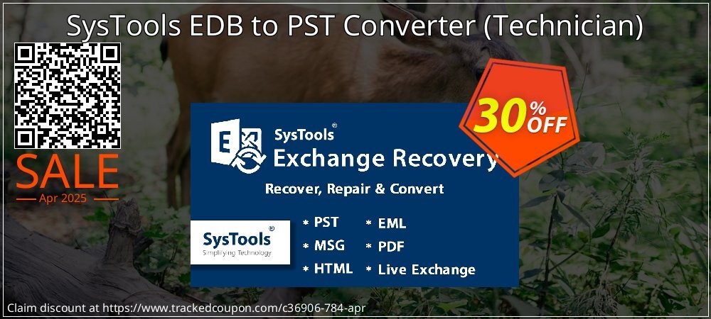 SysTools EDB to PST Converter - Technician  coupon on Tell a Lie Day sales