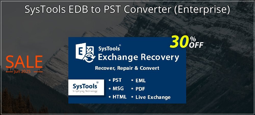 SysTools EDB to PST Converter - Enterprise  coupon on National Walking Day deals