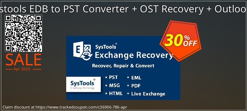 Bundle: Systools EDB to PST Converter + OST Recovery + Outlook Recovery coupon on World Party Day offer