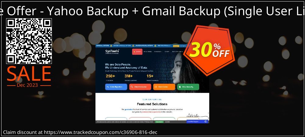 Bundle Offer - Yahoo Backup + Gmail Backup - Single User License  coupon on World Party Day offering sales