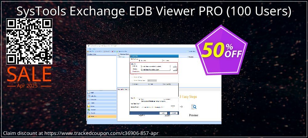 SysTools Exchange EDB Viewer PRO - 100 Users  coupon on Working Day offer