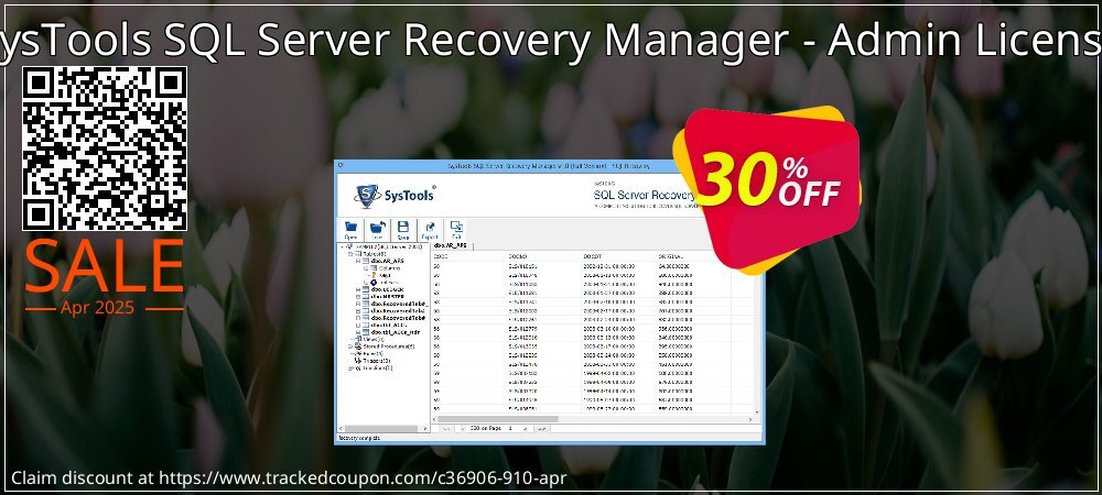 SysTools SQL Server Recovery Manager - Admin License coupon on World Backup Day promotions