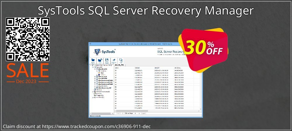 SysTools SQL Server Recovery Manager coupon on World Party Day deals