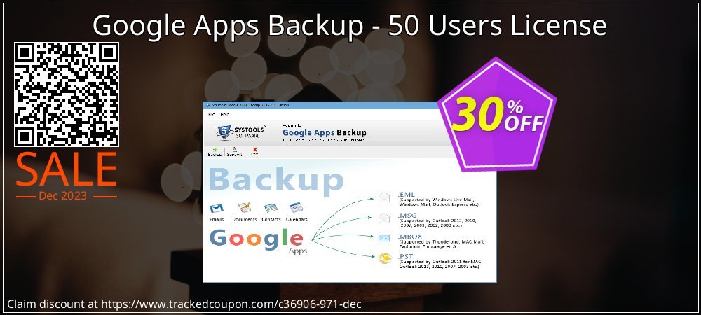 Google Apps Backup - 50 Users License coupon on World Party Day discounts