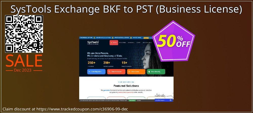 SysTools Exchange BKF to PST - Business License  coupon on Tell a Lie Day promotions