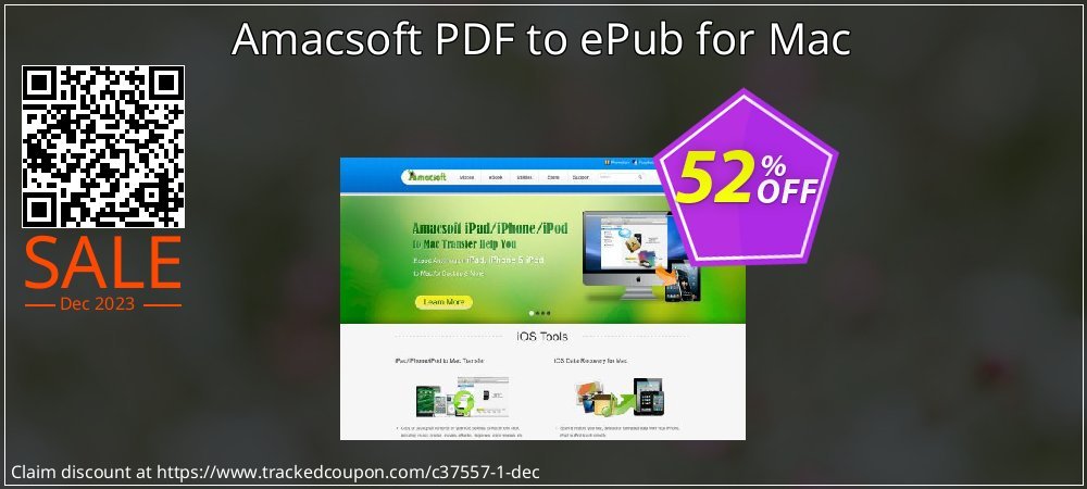 Amacsoft PDF to ePub for Mac coupon on World Party Day discount