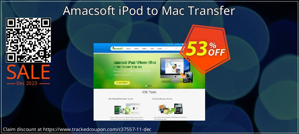 Amacsoft iPod to Mac Transfer coupon on World Party Day offering discount