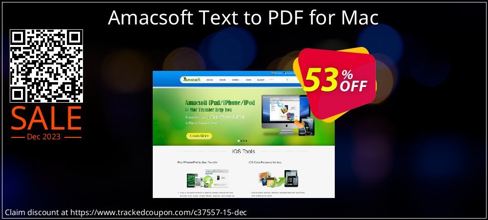 Amacsoft Text to PDF for Mac coupon on National Walking Day promotions
