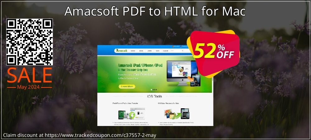 Amacsoft PDF to HTML for Mac coupon on April Fools' Day offering discount