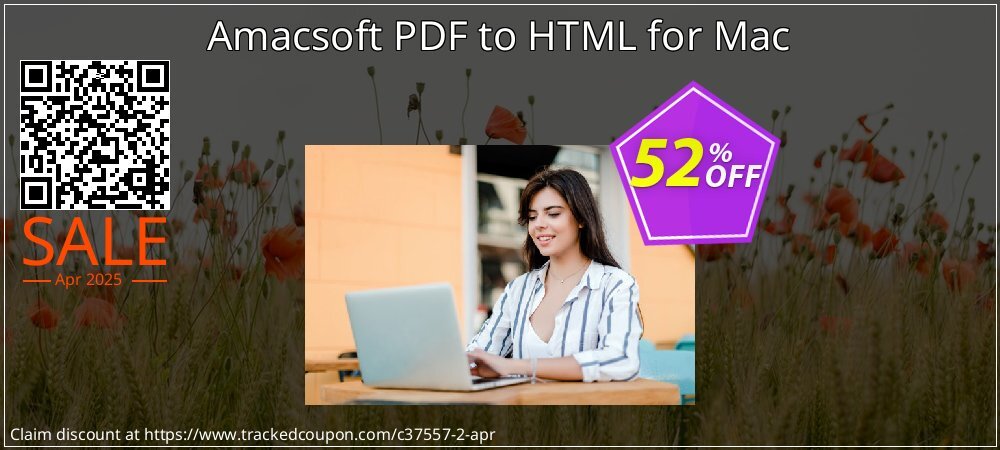 Amacsoft PDF to HTML for Mac coupon on April Fools' Day offering discount